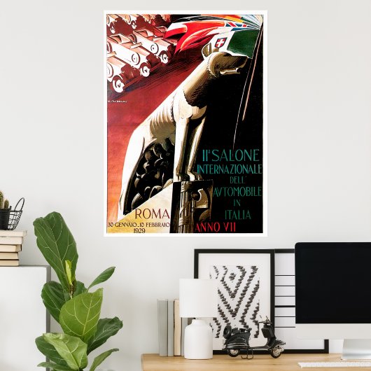 1929 Auto Rom Italien Auto Poster anzeigen (Heimbüro)