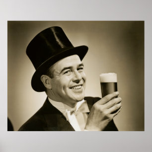 1929 Bier Drinker Poster