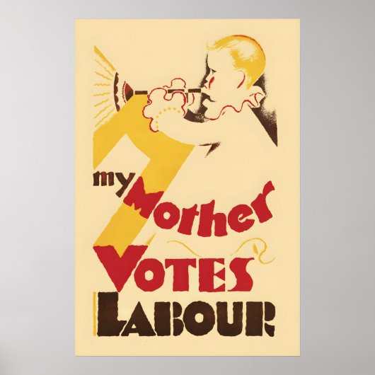 1929 British Labour Election Poster My Mother (Vorne)