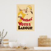 1929 British Labour Election Poster My Mother (Küche)