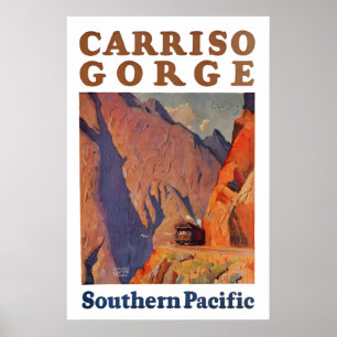 1929 Carriso Gorge Kalifornien im Vintage-Stil Poster