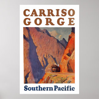 1929 Carriso Gorge Kalifornien im Vintage-Stil Poster