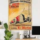 1929 Dijon Grand Prix Vintage Poster (Heimbüro)