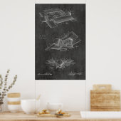 1929 Futuristic Airplane Patent Art Zeichnend Prin Poster (Küche)