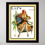 1929 Life Art Deco Cover 16 x 20 Poster<br><div class="desc">Farbenfrohe Art Deco Cover of Life Januar 1929</div>