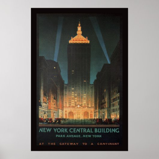 1929 New York Central Gebäude Poster (Vorne)