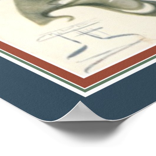 1929 Swans Art Deco Poster (Ecke)