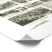 1929 Westfield, NJ Birds Eye Panoramablick Karte Poster (Ecke)