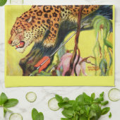 1929 Zeitschrift St. Nicholas Titelblatt Leoparden Küchentuch (Gefaltet)