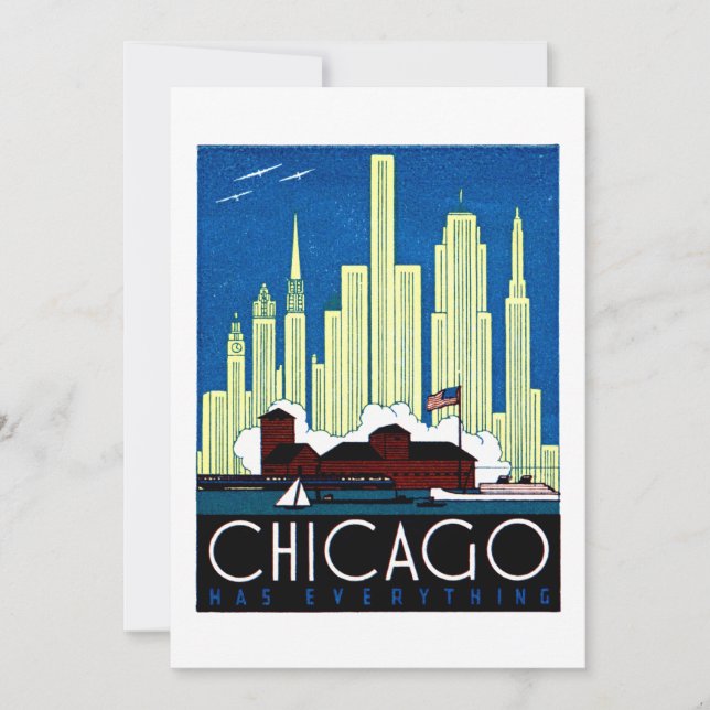1930 Besuchen Sie Chicago Plakat (Vorderseite)