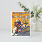 1930 Brooklands 1000 Meilen Rennen Vintag Postkarte (Stehend Vorderseite)