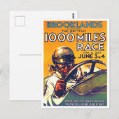 1930 Brooklands 1000 Meilen Rennen Vintag Postkarte (Vorne/Hinten)