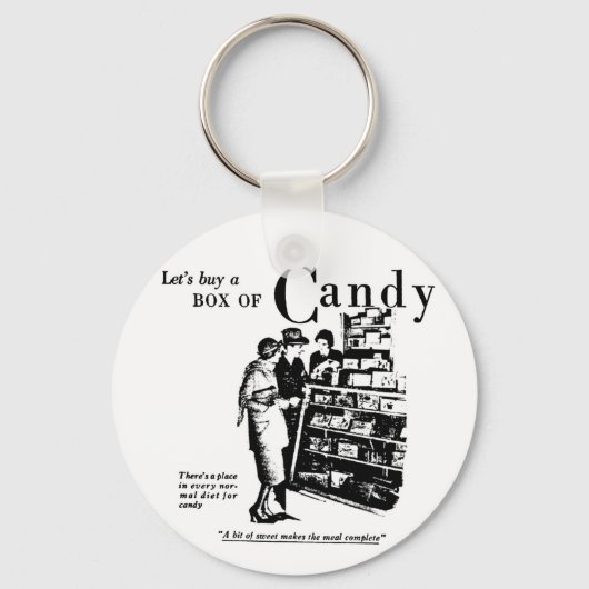 1930 Candy Newspaper-Werbung Schlüsselanhänger (Vorderseite)