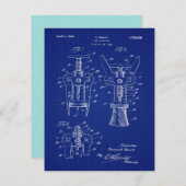 1930 Cork Extractor Patent Einladung (Vorne/Hinten)