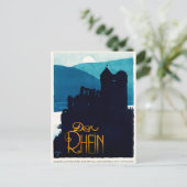 1930 Der Rhein Deutschland Reiseplakat Postkarte (Stehend Vorderseite)