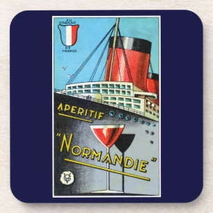 1930 Franzose Apertif Normandie Getränkeuntersetzer