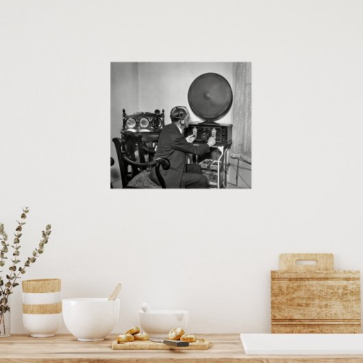 1930 HAM RADIO OPERATOR POSTER (Küche)