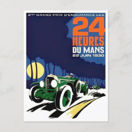 1930 Le Mans 24 Std. Vintager Rennsport Postkarte