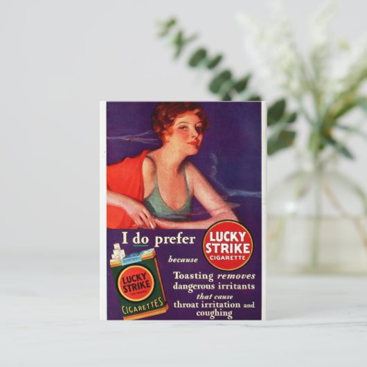 1930 Lucky Strike Postkarte (Stehend Vorderseite)