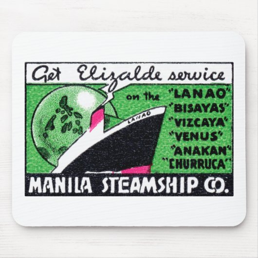 1930 Manila Dampfschifffahrtsgesellschaft Mousepad (Vorne)