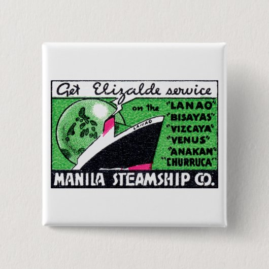 1930 Manila Steamship Company Button (Vorderseite)