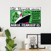 1930 Manila Steamship Company Poster (Heimbüro)