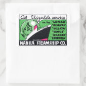 1930 Manila Steamship Company Rechteckiger Aufkleber (Tasche)