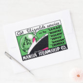 1930 Manila Steamship Company Rechteckiger Aufkleber (Umschlag)