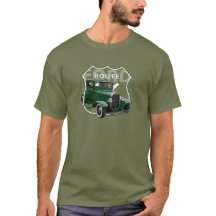 1930 Model A. Grüne Classic Hotrod Route66 T-Shirt