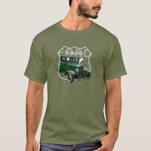 1930 Model A. Grüne Classic Hotrod Route66 T-Shirt