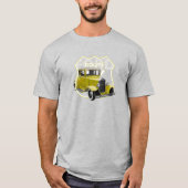 1930 Model A Yellow Classic Hotrod Route66 T - Shi T-Shirt (Vorderseite)