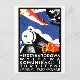1930 Poster der Poznan Expo Postkarte