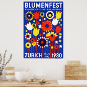 1930 Schweizer Blume Show Poster (Küche)