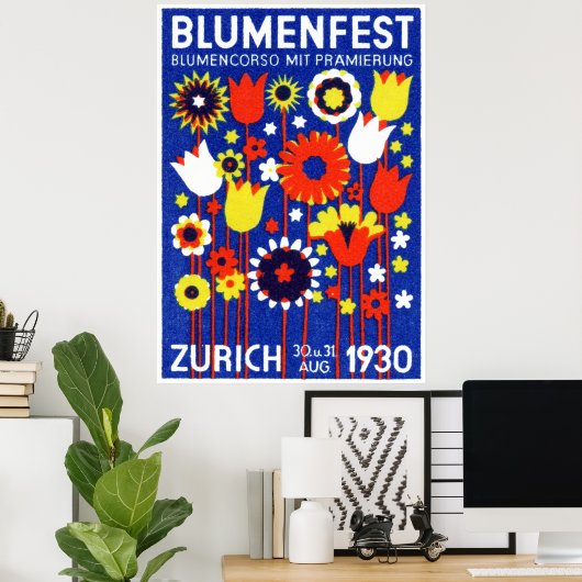 1930 Schweizer Blume Show Poster (Heimbüro)