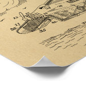 1930 Sicherheitspatentkunst Zeichnend Druck Poster (Ecke)