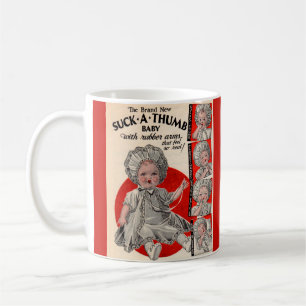 1930 Sind zum Kotzen-a-Thumb-Puppe Kaffeetasse