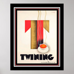 1930 Twining Tea Ad by Charles Loupot Poster