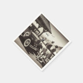 1930 Vintage Car Scene Paper Napkins Serviette (Ecke)