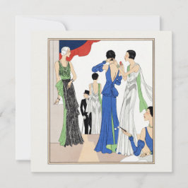1930 Vintage Frauen in Abend Gowns Karte
