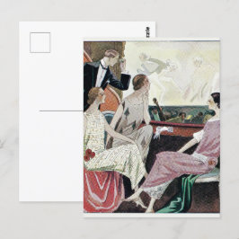 1930 Vintage Frauen in Abend Gowns Postkarte