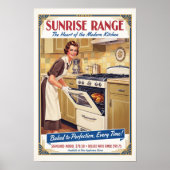 1930 Vintage Sunrise Range Ofenwerbung Poster (Vorne)