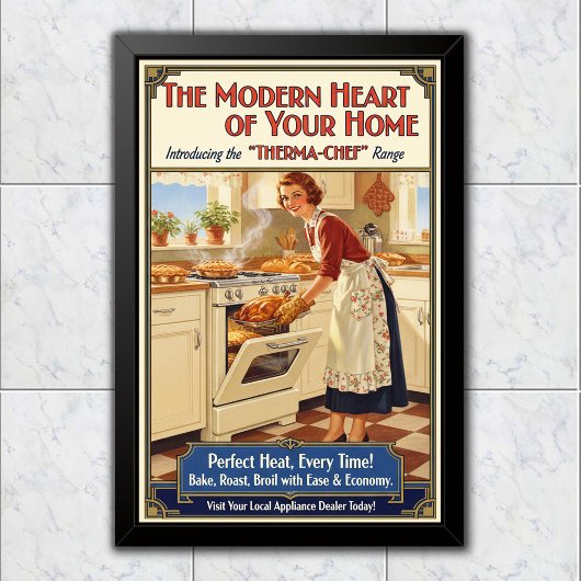 1930 Vintage Therma-Chef Herd Anzeigen Poster