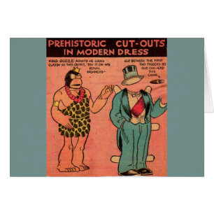 1930er Comic Höhle Mann Papierpuppe King Guzzle