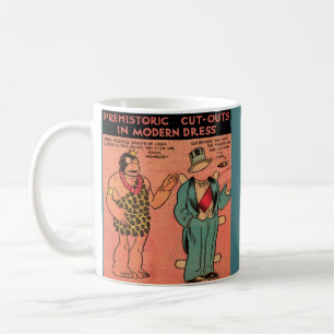 1930er Comic Höhle Mann Papierpuppe King Guzzle Kaffeetasse