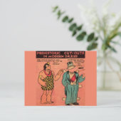 1930er Comic Höhle Mann Papierpuppe King Guzzle Postkarte (Stehend Vorderseite)