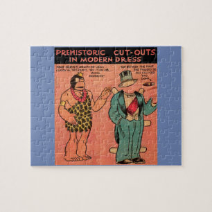 1930er Comic Höhle Mann Papierpuppe King Guzzle Puzzle