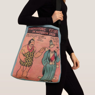1930er Comic Höhle Mann Papierpuppe King Guzzle Tragetaschen Mit Langen Trägern