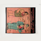 1930er Comic Höhle Mann Papierpuppe King Guzzle Wandteppich (Vorderseite (Horizontal))