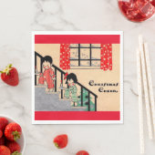 1930er Deko Weihnachtsmann Serviette (Beispiel)