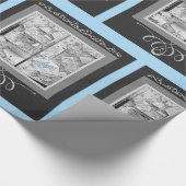 1930er Geschenke für Baby Store Window Black Blue Geschenkpapier (Ecke)